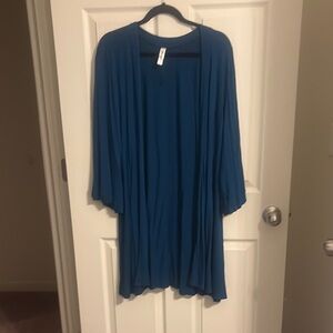 Flowy Teal/Blue Kimono Cardigan PLUS SIZE